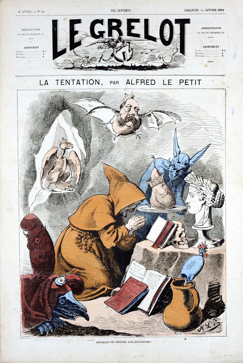 Cover af "" Le Grelot "", nummer 40, Satirique en Couleurs af Alfred Le Petit