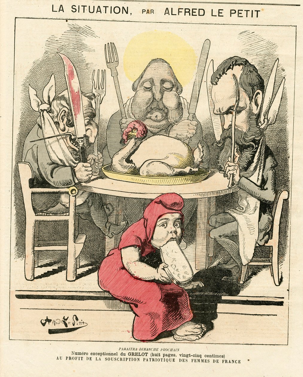 Cover af "" Le Grelot "", nummer 47, Satirique en Couleurs af Alfred Le Petit