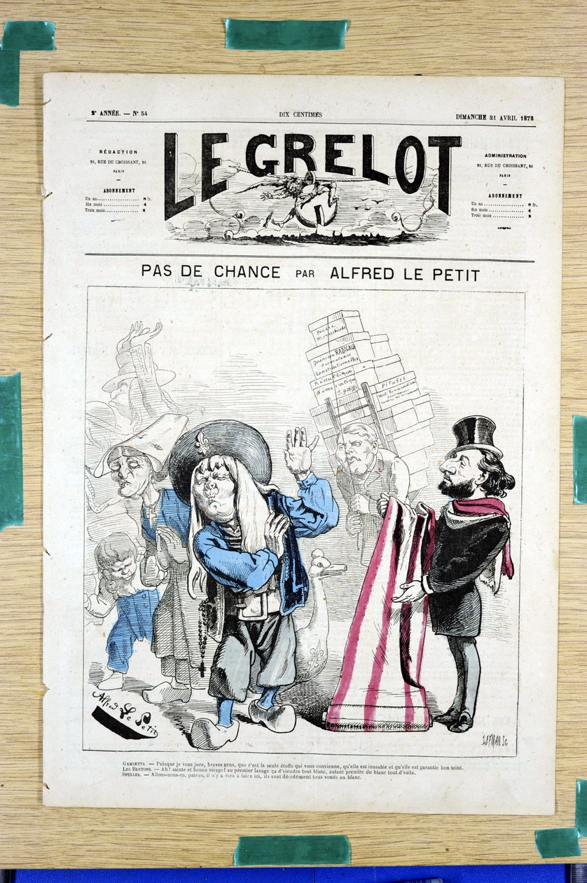 Cover af "" Le Grelot "", nummer 54, Satirique en Couleurs af Alfred Le Petit