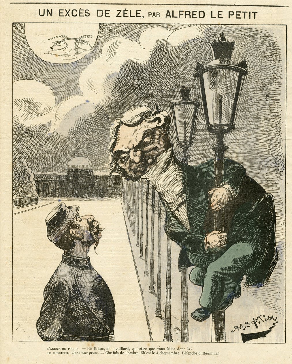 Illustration af Alfred Le Petity (1841-1909) til forsiden af Le Grelot af Alfred Le Petit