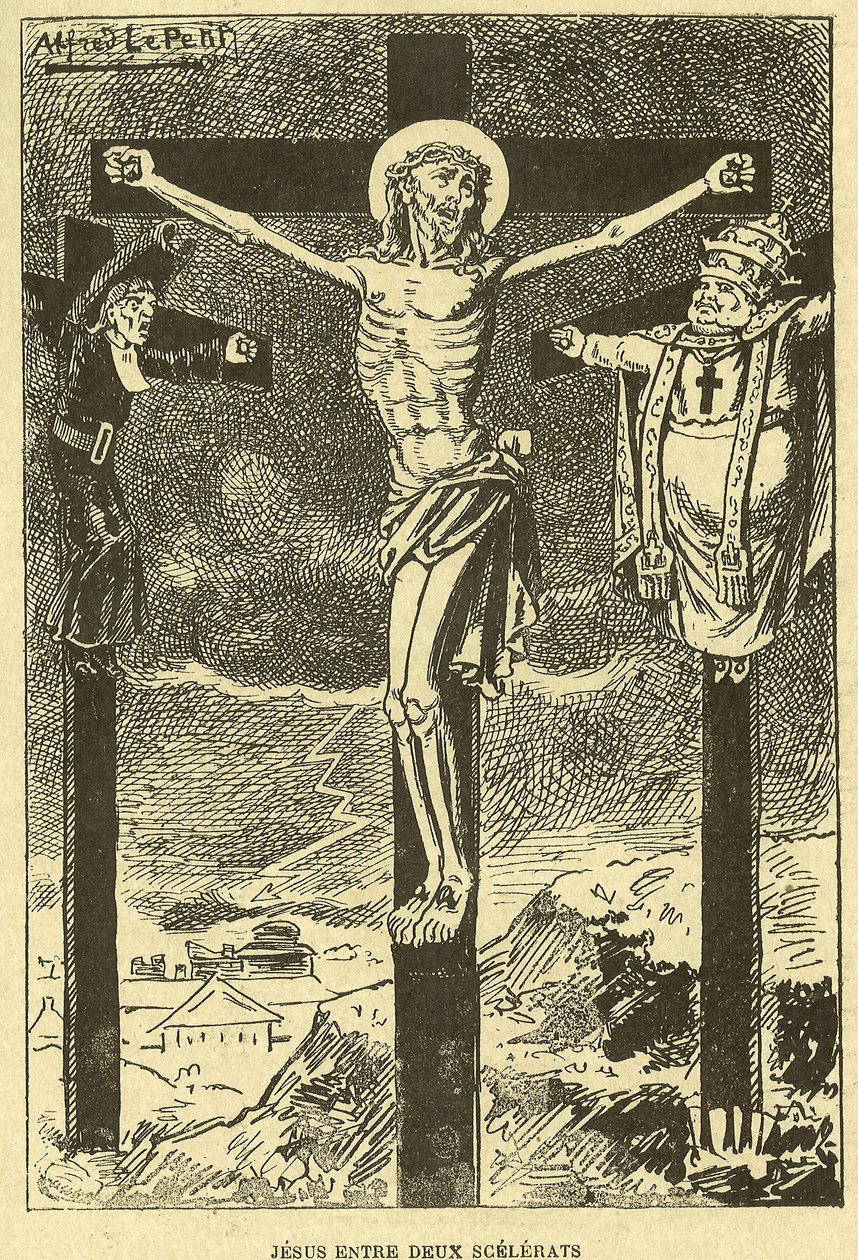 Illustration af Alfred Le Pete (1841-1909) i Gros-Jean og hans kur af Alfred Le Petit