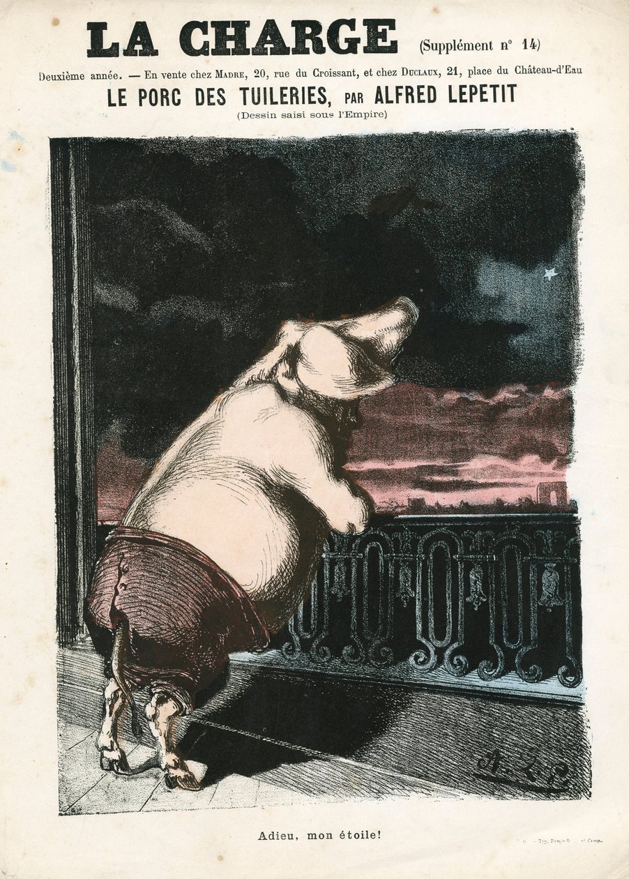 The Charge (1870), nummer 15, satirisk i farver af Alfred Le Petit