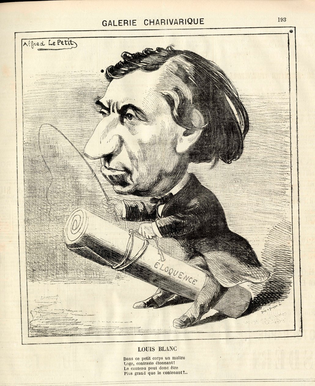 Le Charivari, satirisk i B&W af Alfred Le Petit
