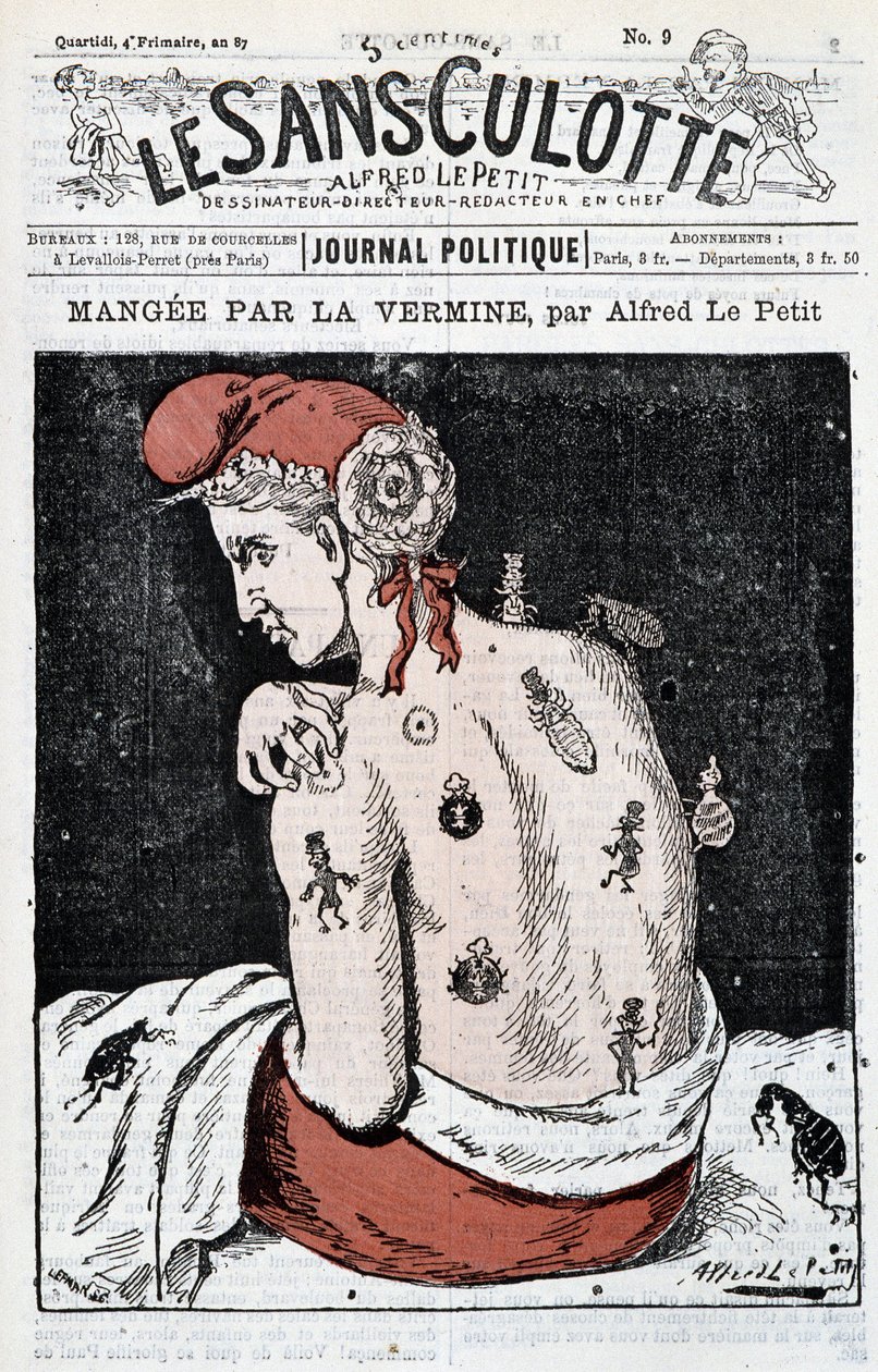 Marianne spist af skadedyr - af Alfred Le Petitty, i "" Le Sans-Panlotte"" af Alfred Le Petit