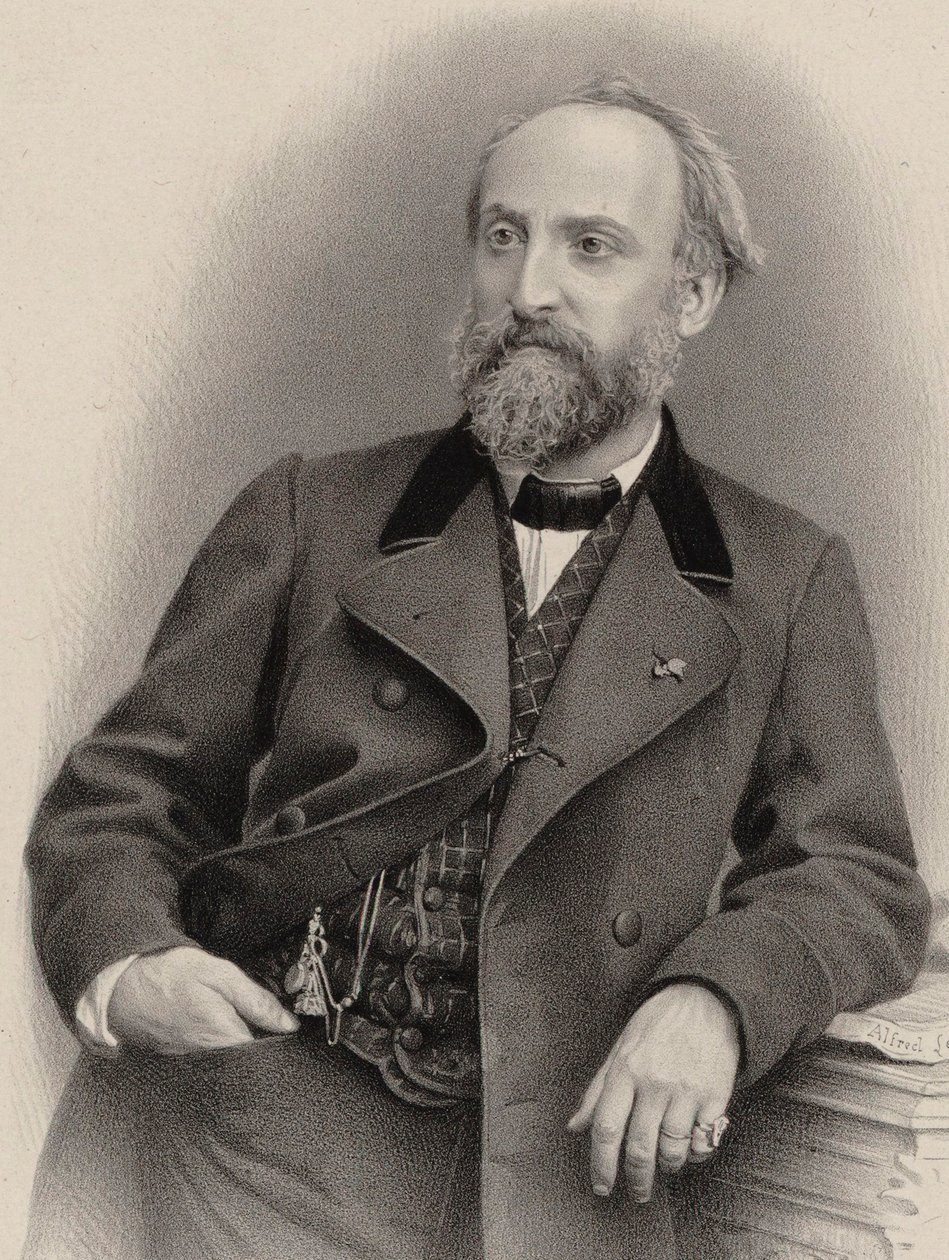 Portræt af komponisten Antoine Francois Marmontel 1816-1898. af Alfred Lemoine