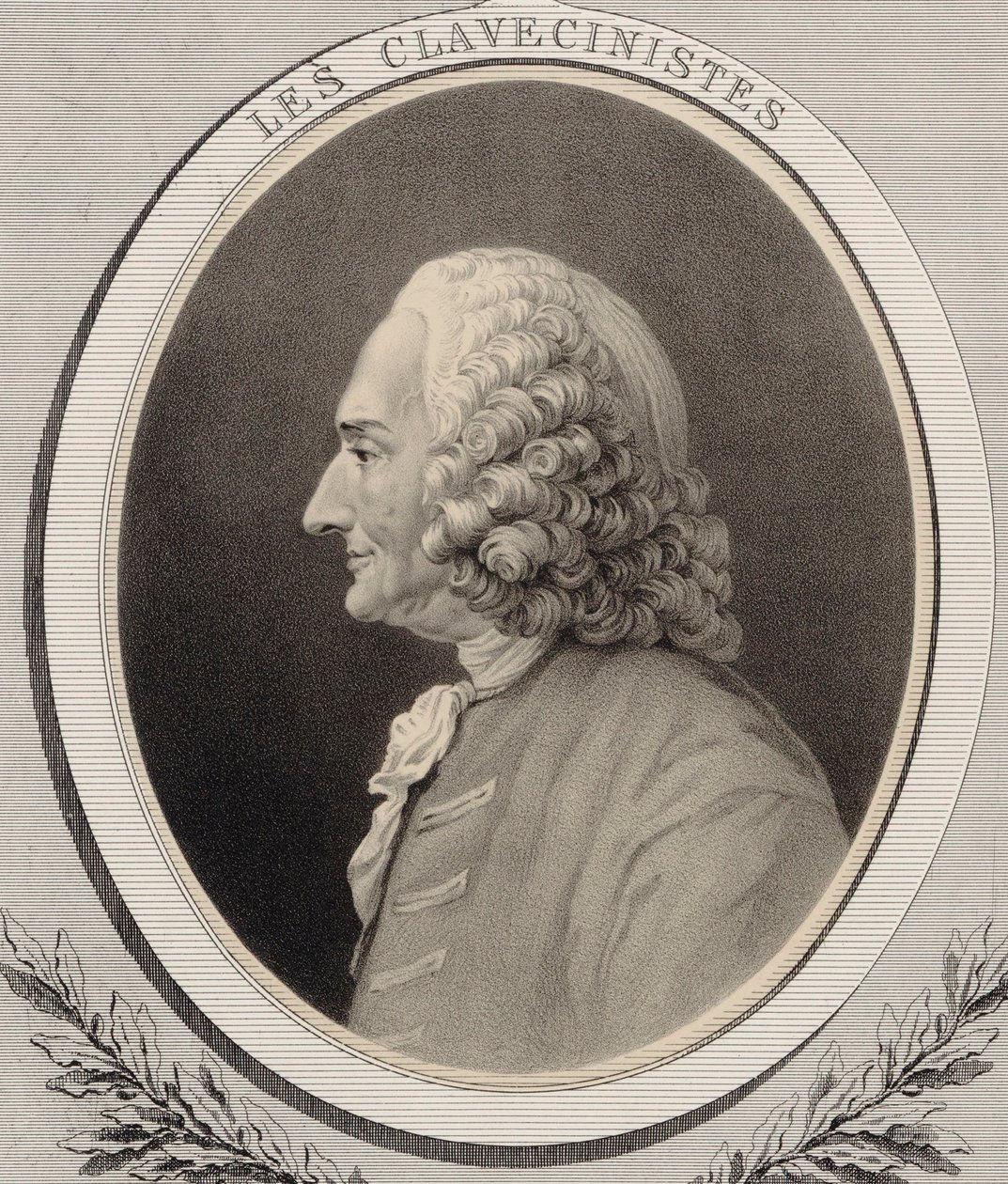 Portræt af komponisten Jean-Philippe Rameau 1683-1764. af Alfred Lemoine