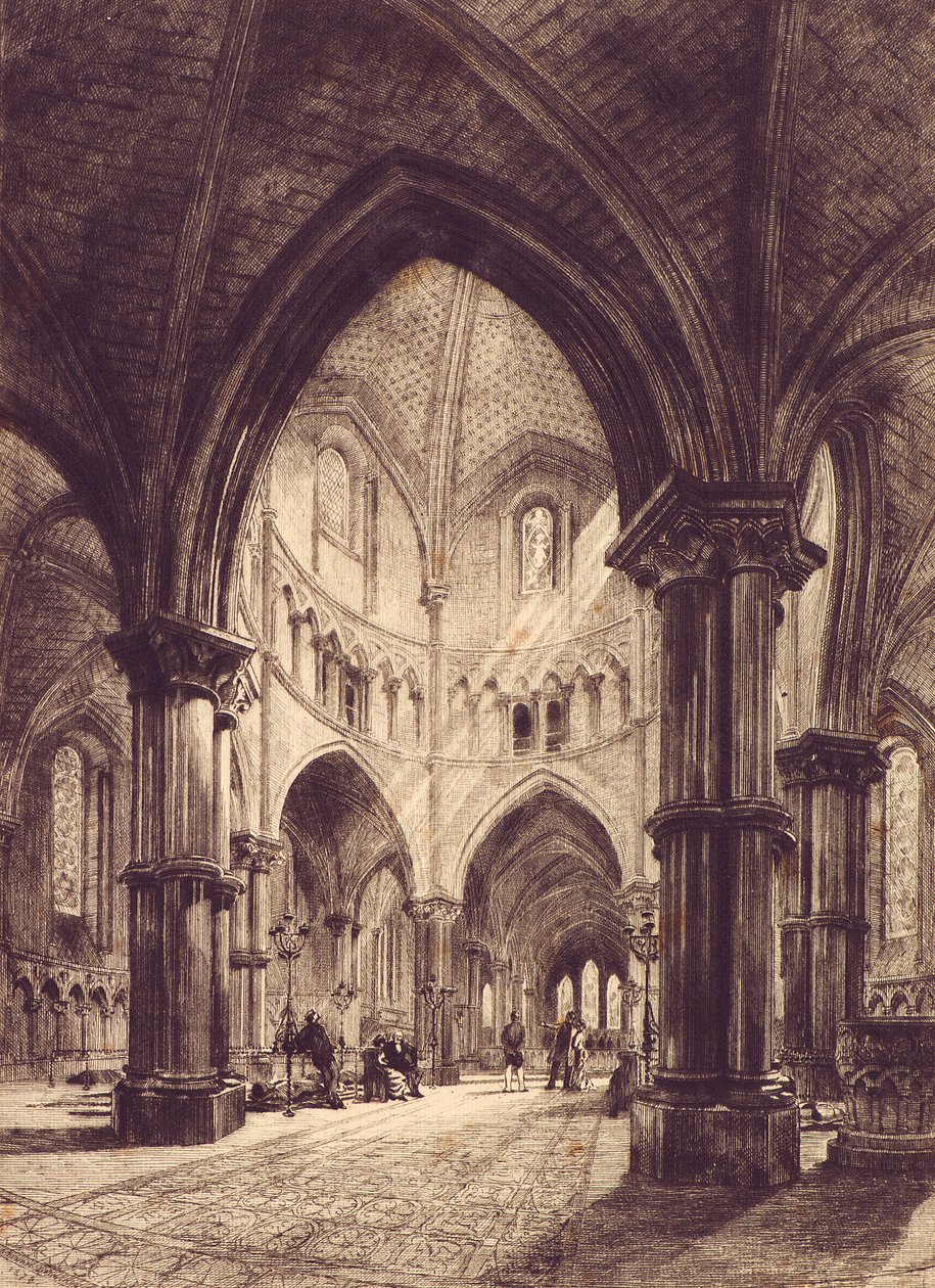 Tempelkirkens indre af Alfred Louis Brunet Debaines