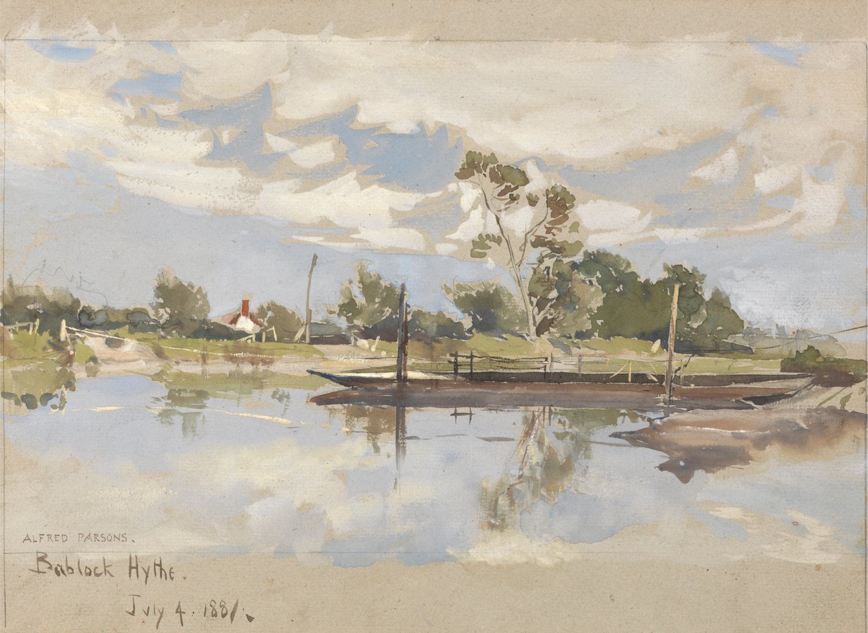 Bablock Hythe, nær Oxford af Alfred Parsons