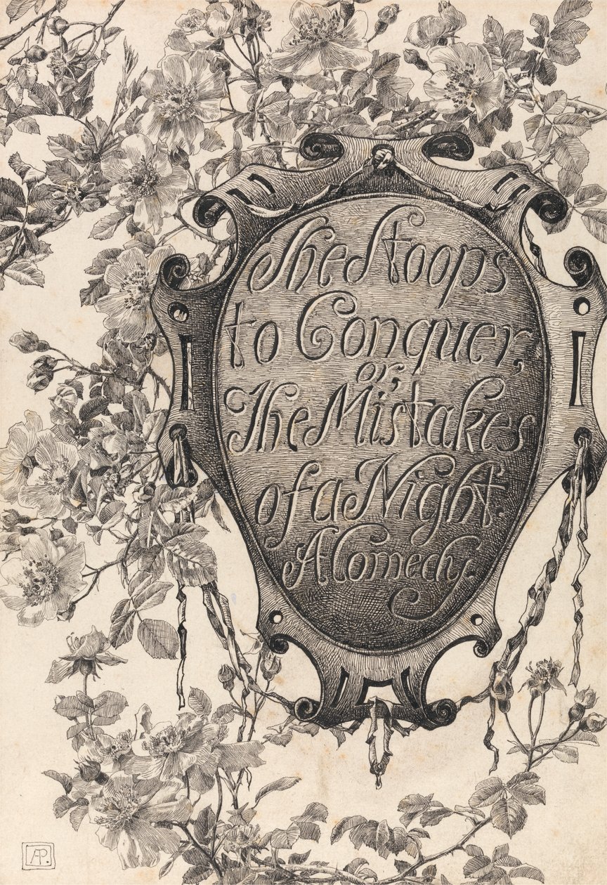 Titelside fra She Stoops to Conquer af Alfred Parsons