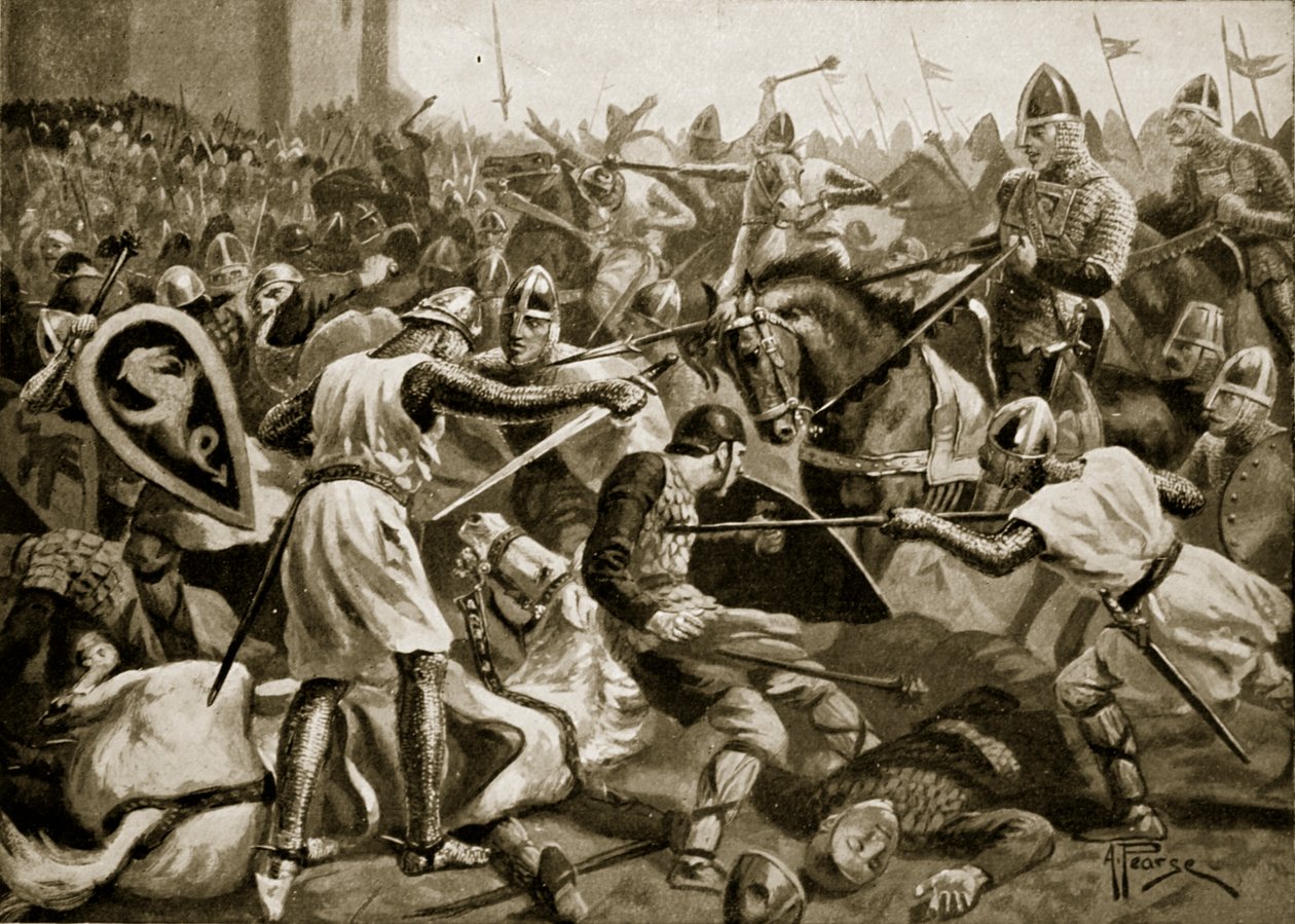 Robert taget til fange i Tinchebral, 1106, illustration fra 