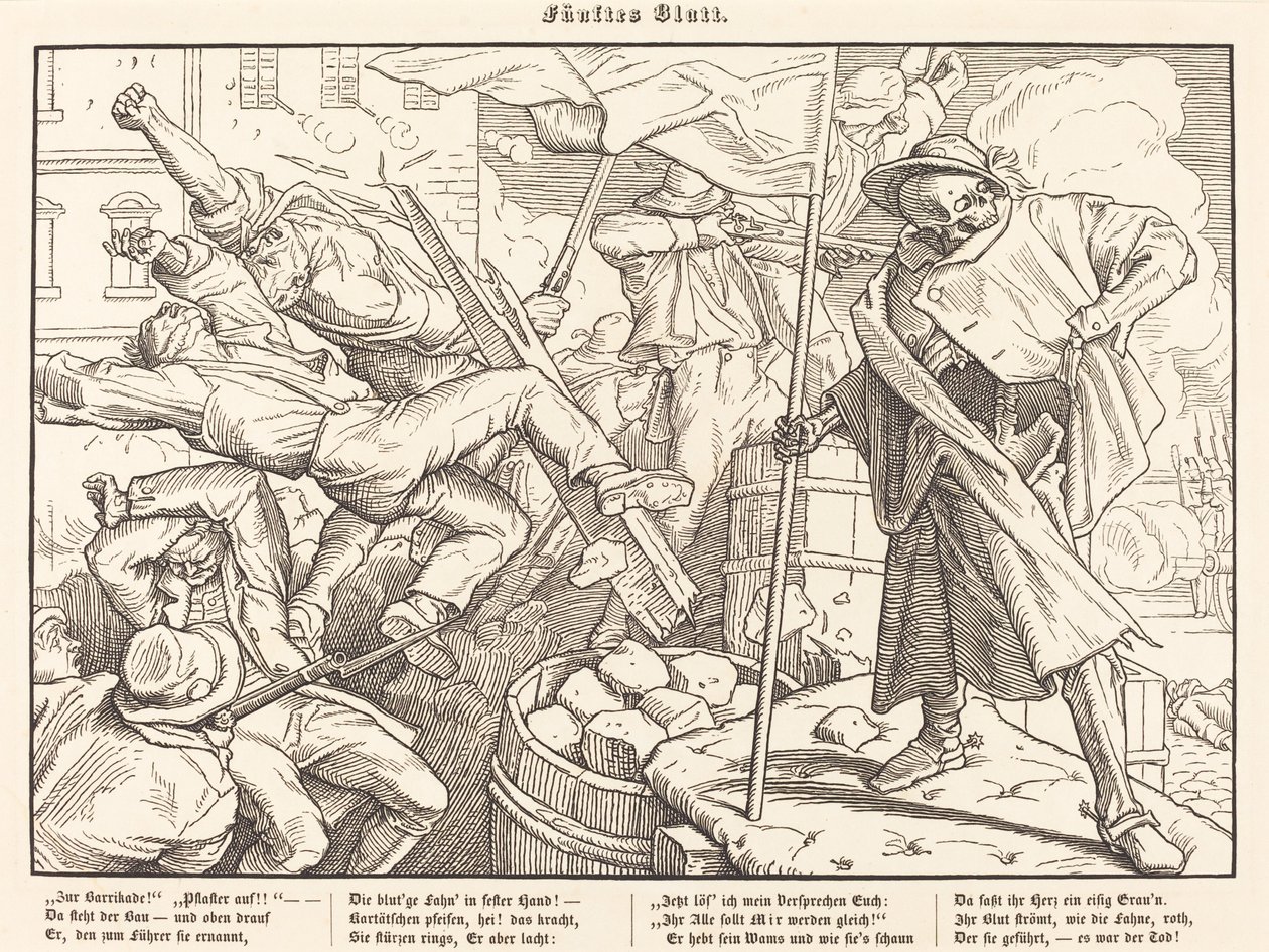 Også en dødedans V af Alfred Rethel