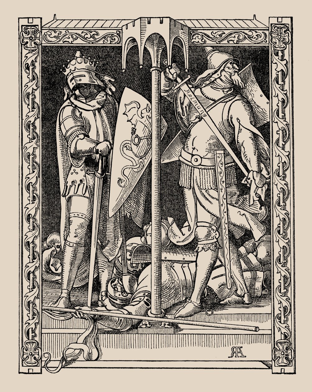 Nibelungen. Hvordan Sir Dietrichs mænd alle blev dræbt, 1840-1841. af Alfred Rethel