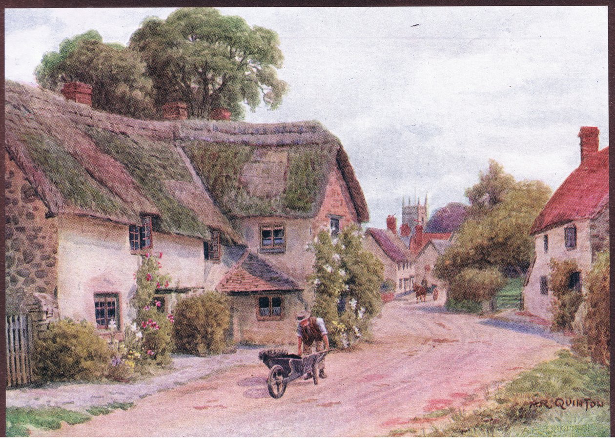 Carhampton, Somerset, fra The Cottages and the Village Life of Rural England udgivet af Dent & Sons Limited af Alfred Robert Quinton