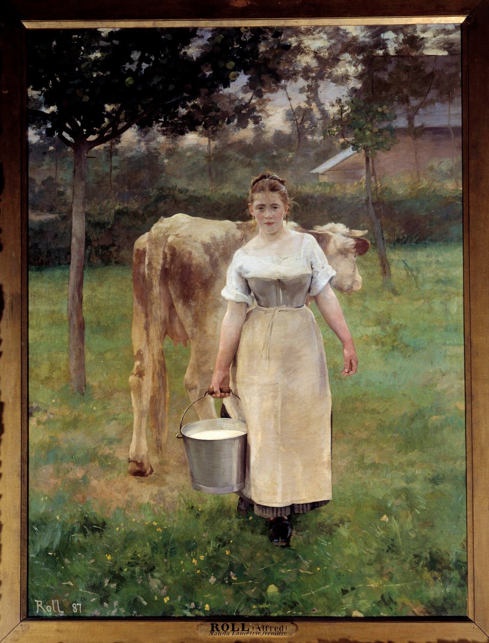 Manda Lametrie, bonden. Maleri af Alfred Philippe Roll (1846-1919) 1887 søn. 2,14 x 1,61 m Paris, musee d