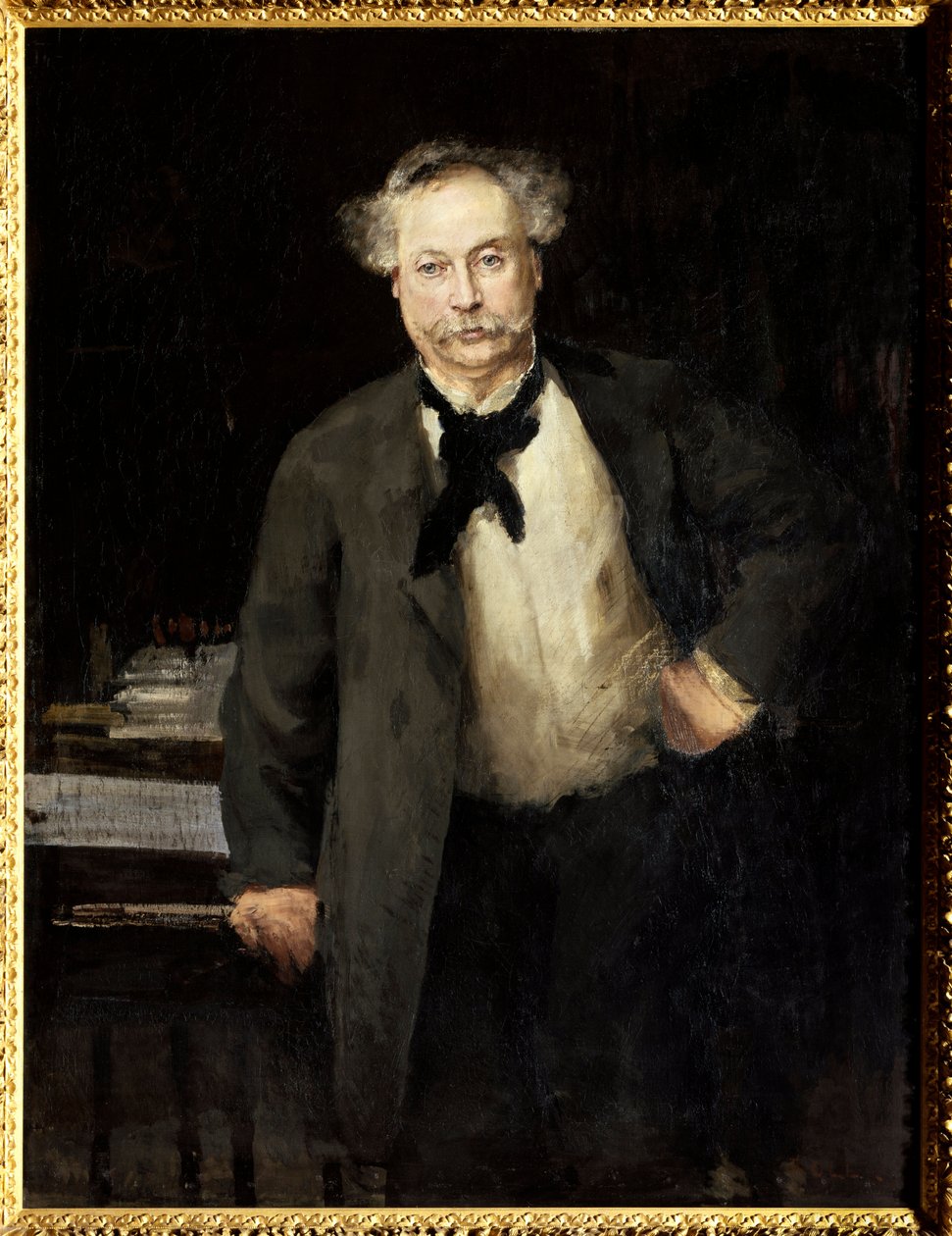 Portræt af Alexandre Dumas Jr. (1824-1895), fransk forfatter. Maleri af Alfred Philippe Roll (1846-1919) af Alfred Roll