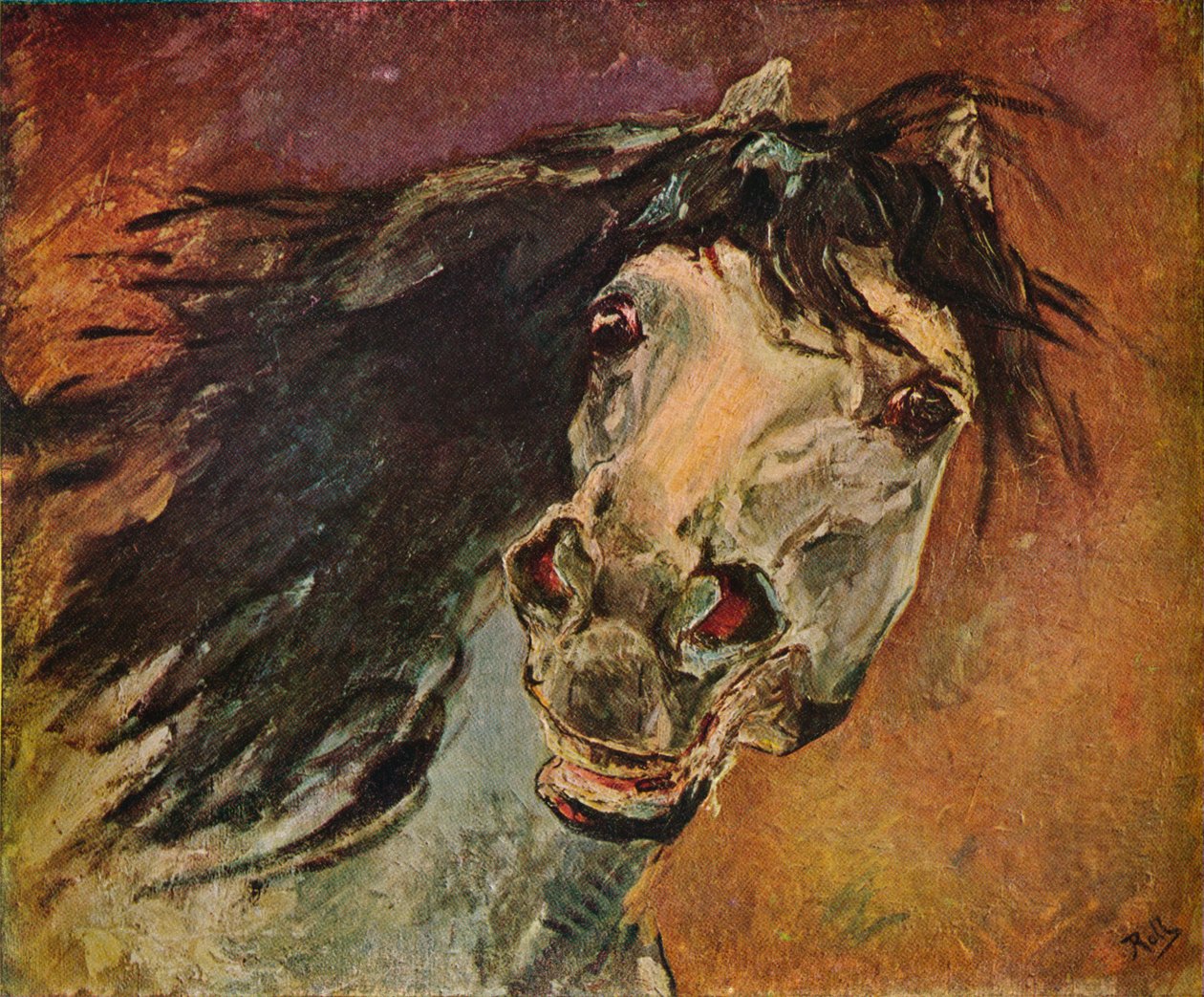 Andalusisk hestehoved, c1910 af Alfred Roll