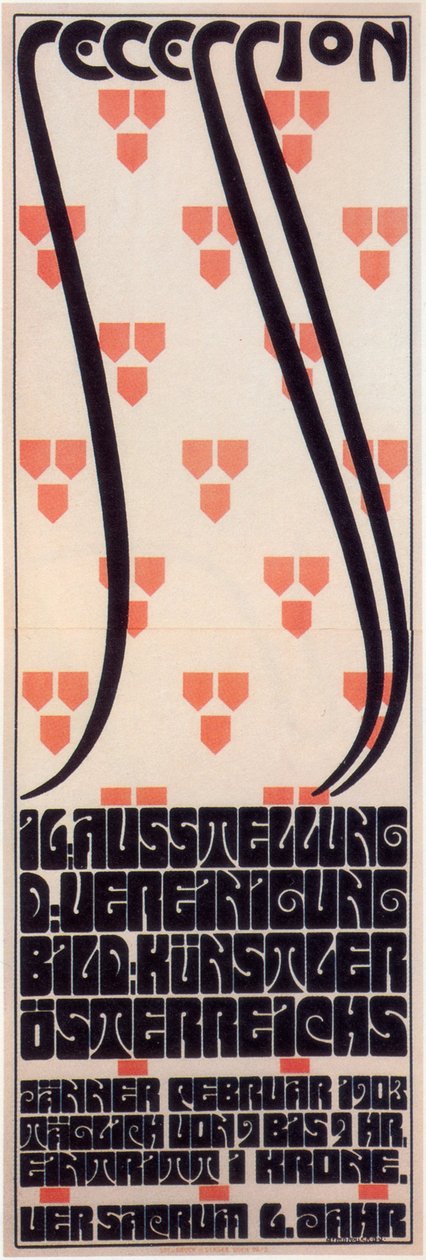 Plakat til Wien Secession-udstillingen, 1903 af Alfred Roller