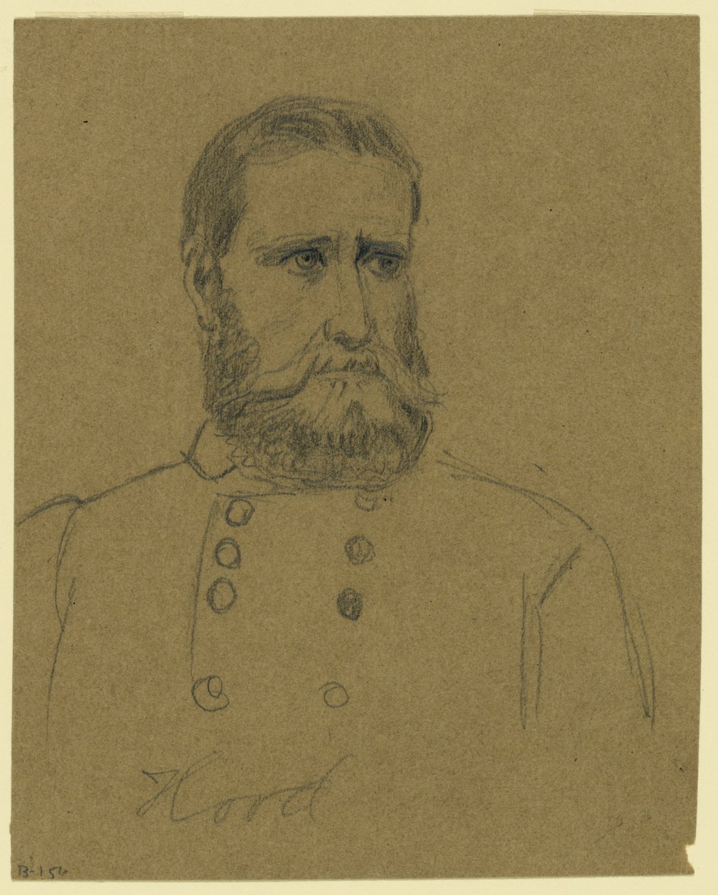 Konfødererede general John Bell Hood af Alfred Rudolph Waud