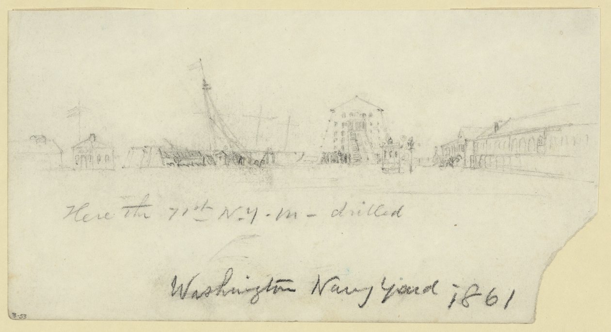 Washington Navy Yard af Alfred Rudolph Waud