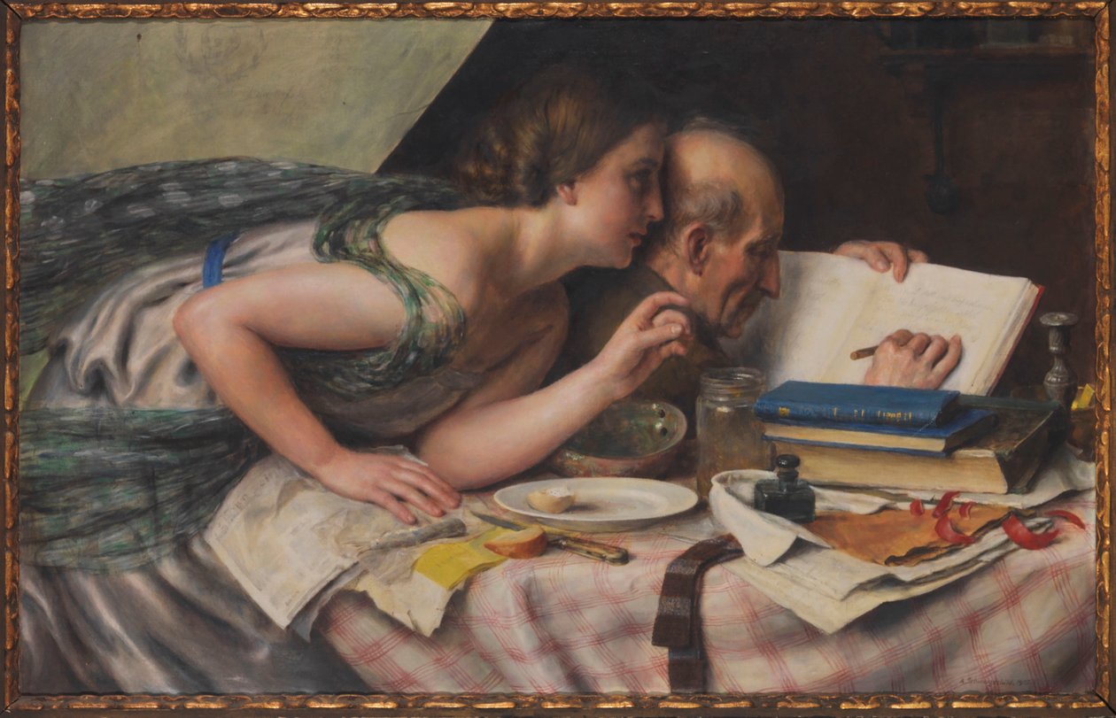 Digteren og hans muse, 1925. af Alfred Schwarzschild
