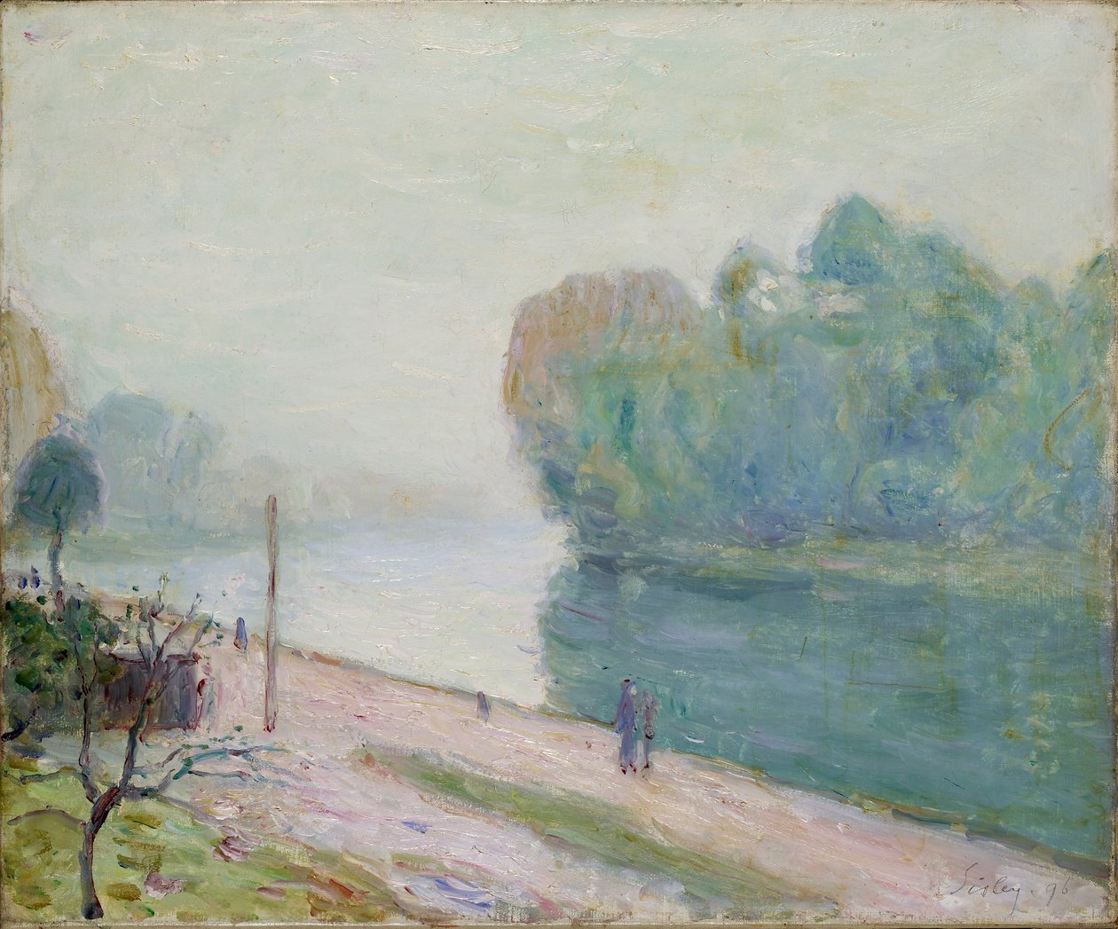 Et sving i floden Loing, 1896 af Alfred Sisley