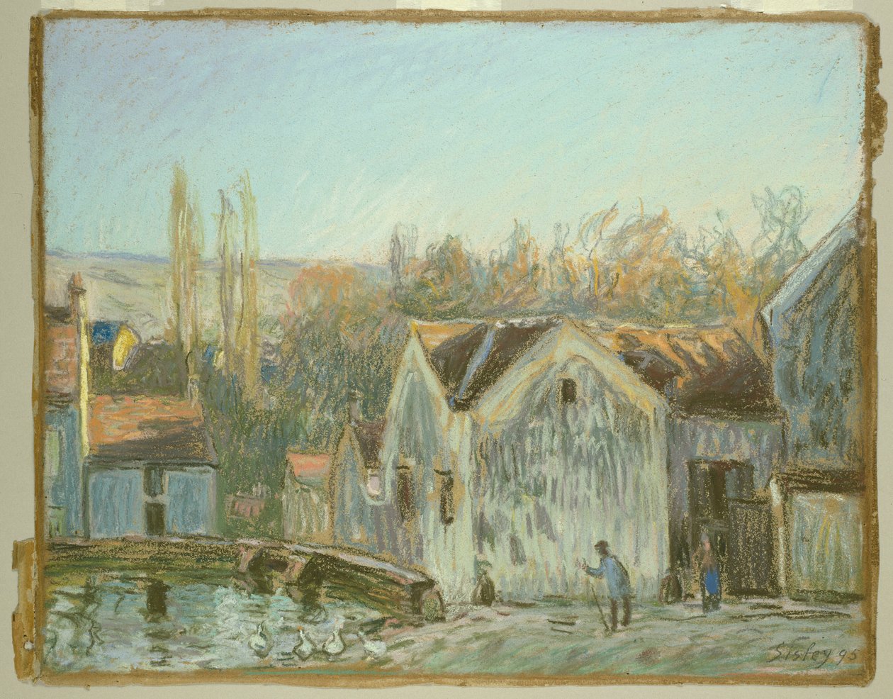 Et hjørne af Moret-sur-Loing af Alfred Sisley