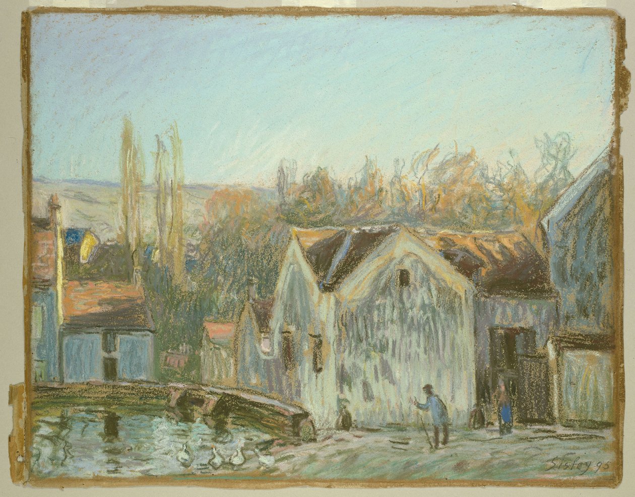 Et hjørne af Moret-sur-Loing af Alfred Sisley