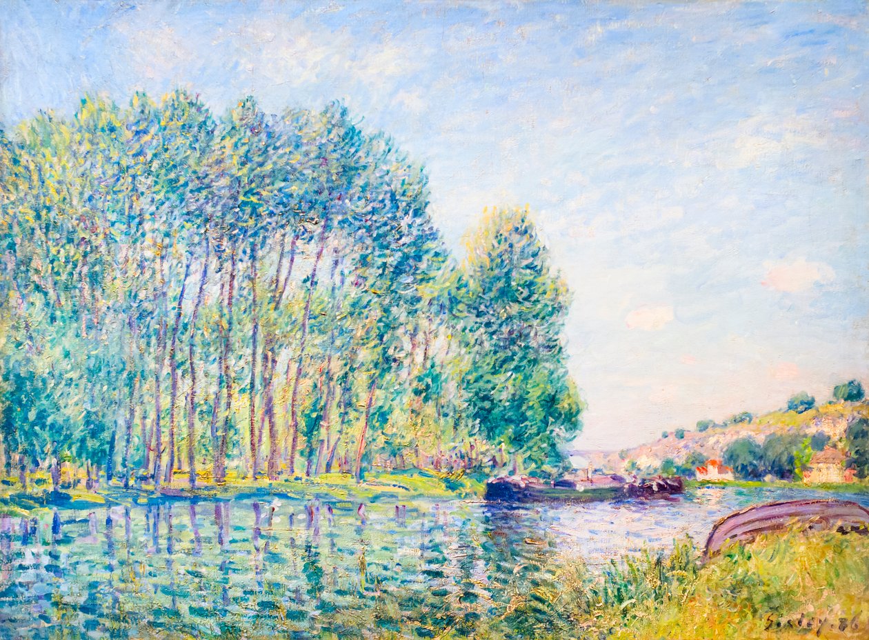 Et sving i Loing ved Moret af Alfred Sisley