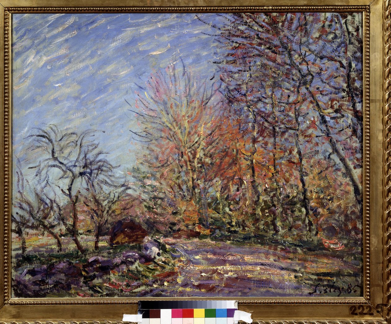 ""A la lisiere de la foret de Fontainebleau"" (I udkanten af ​​skoven i Fontainebleau) Maleri af Alfred Sisley (1839-1899) 1855 (Impressionisme) Pushkin Museum of Fine Arts, Moskva af Alfred Sisley