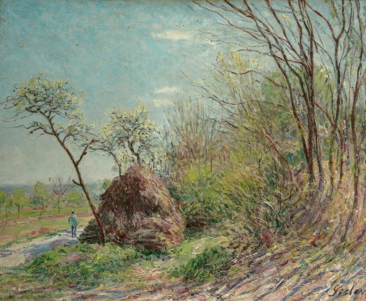 I udkanten af ​​skoven-Les Sablons af Alfred Sisley