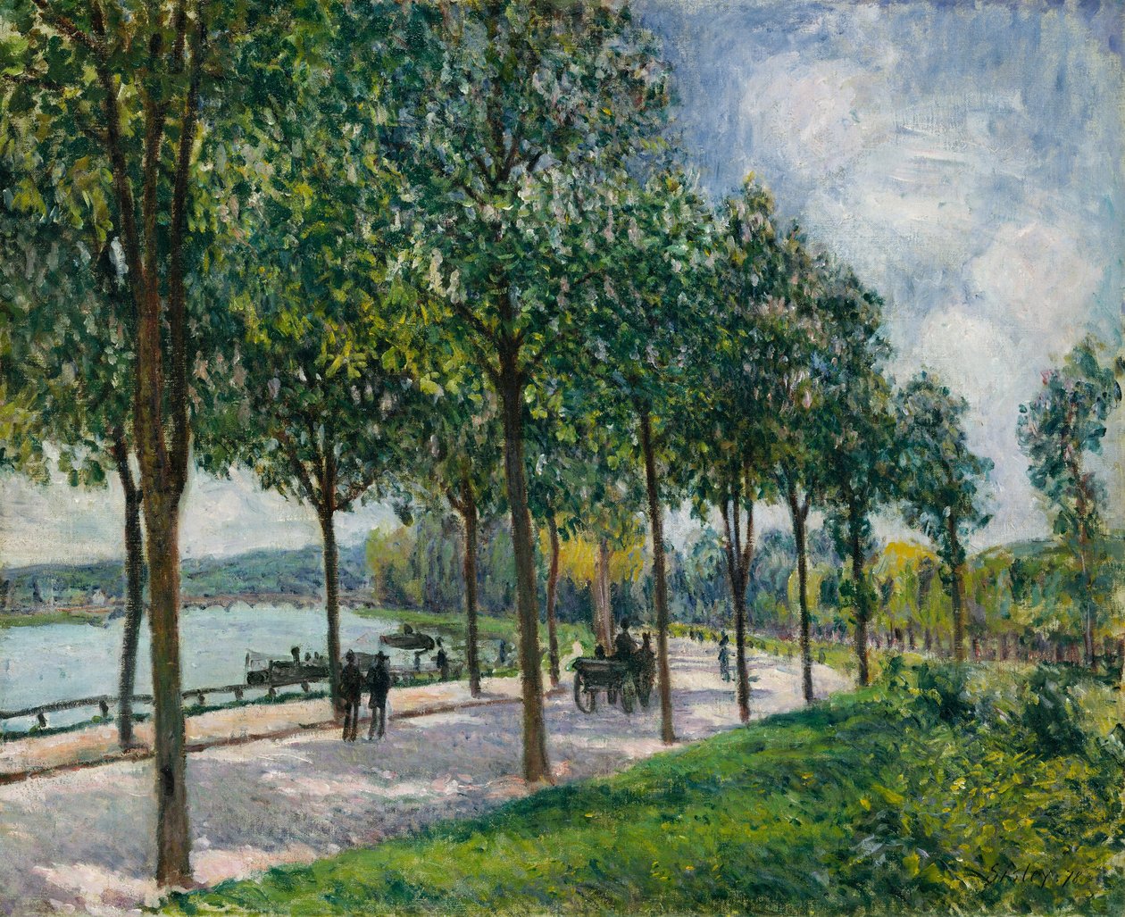 Alley of Chestnut Trees, 1878. af Alfred Sisley