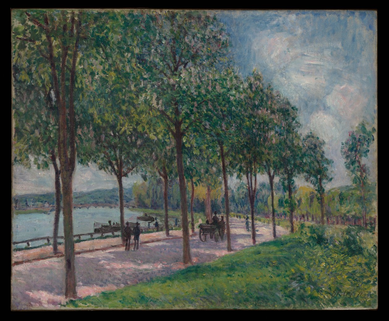 Allé med kastanjetræer af Alfred Sisley