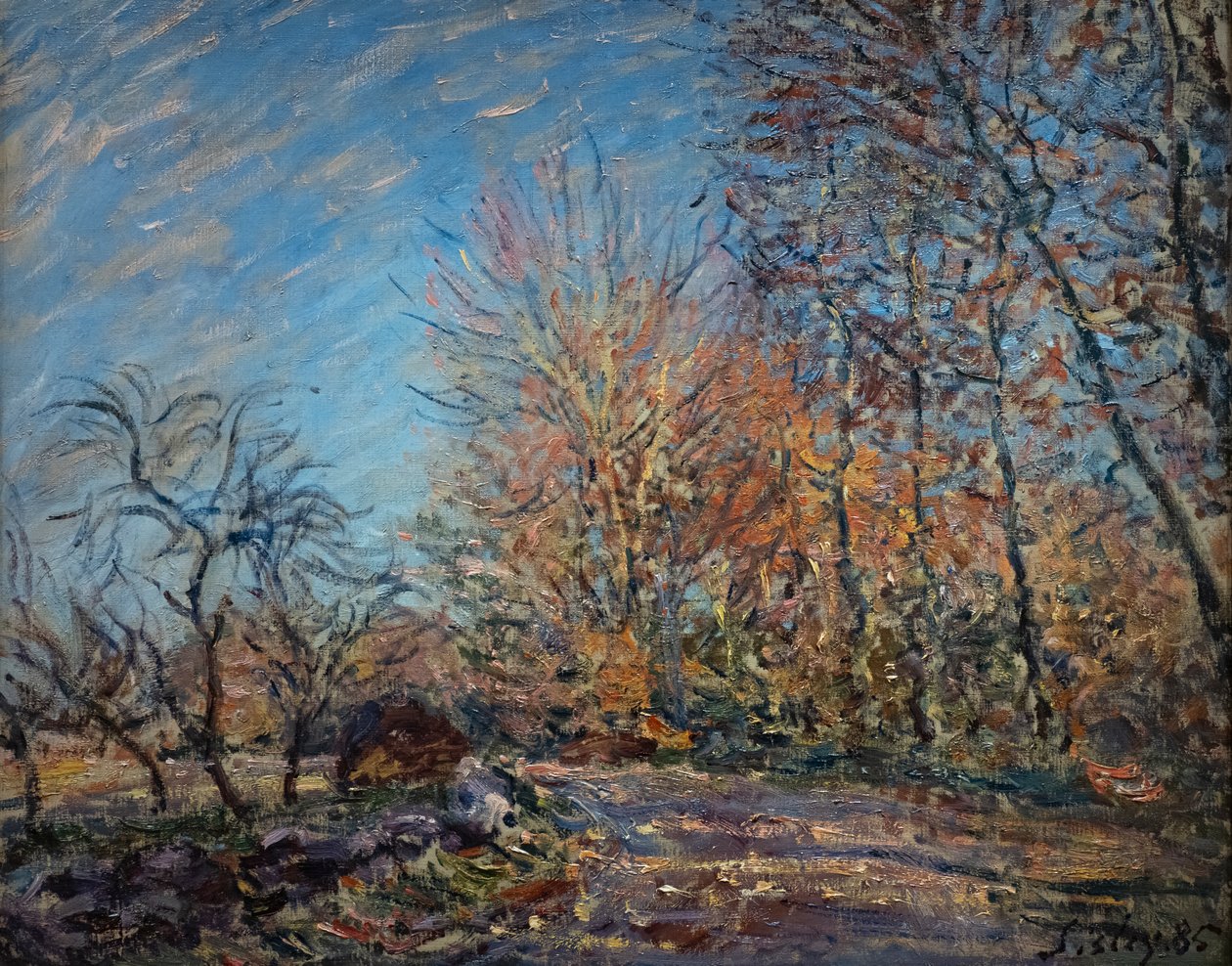 I udkanten af skoven i Fontainebleau af Alfred Sisley