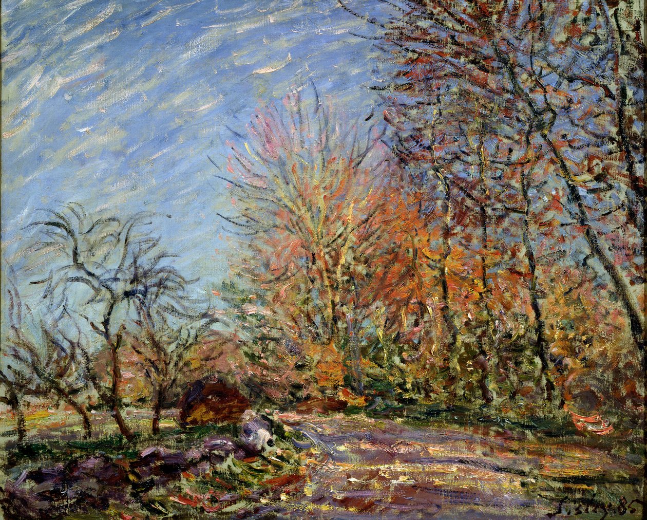 I udkanten af skoven i Fontainebleau, 1885. af Alfred Sisley