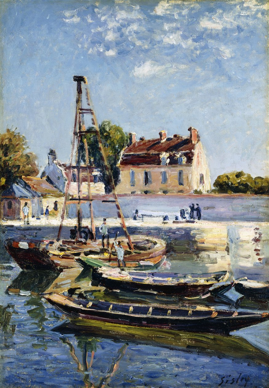 Pramme, 1885 af Alfred Sisley