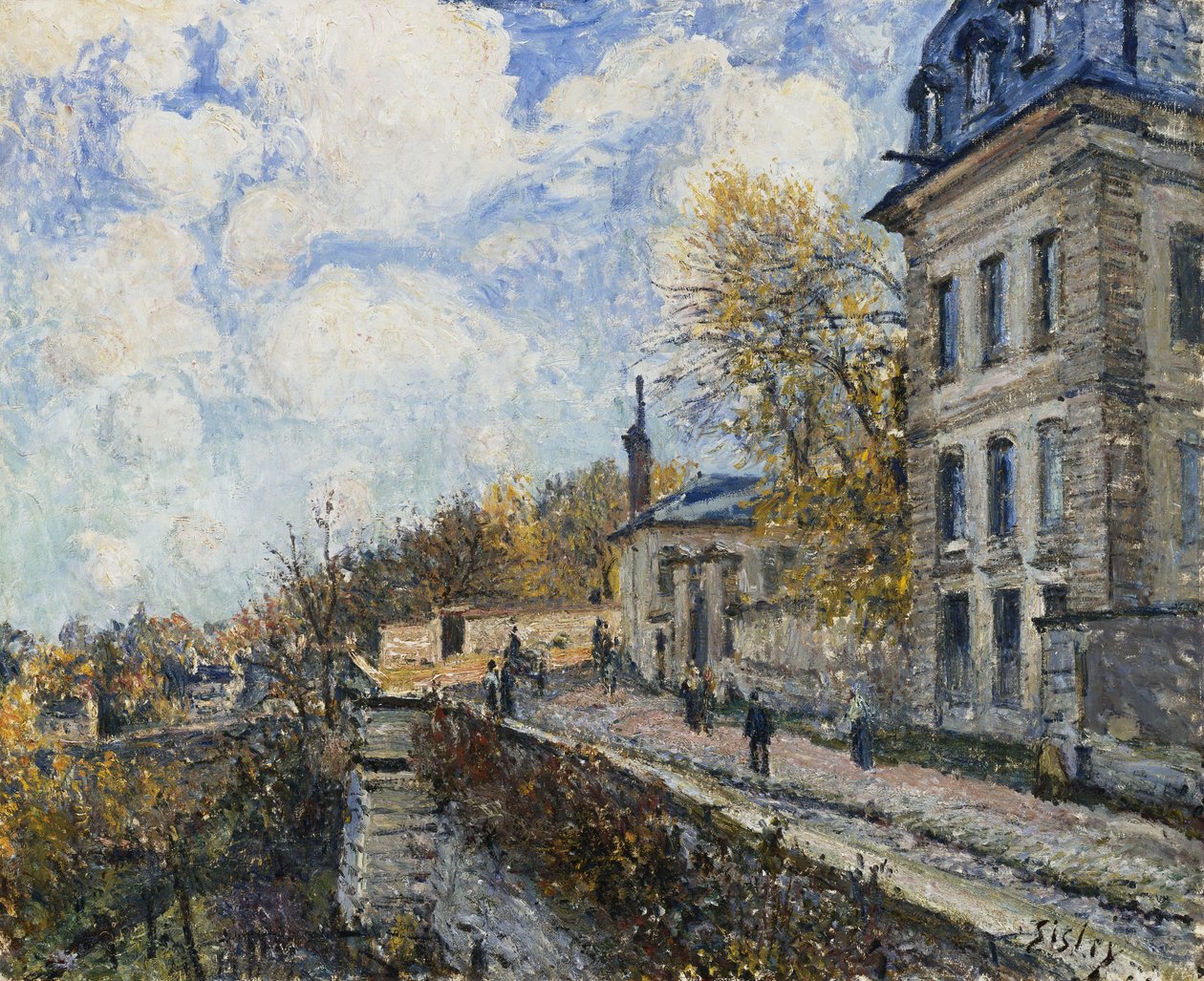 Fabrik i Sevres; La Manufacture de Sevres, 1879 af Alfred Sisley