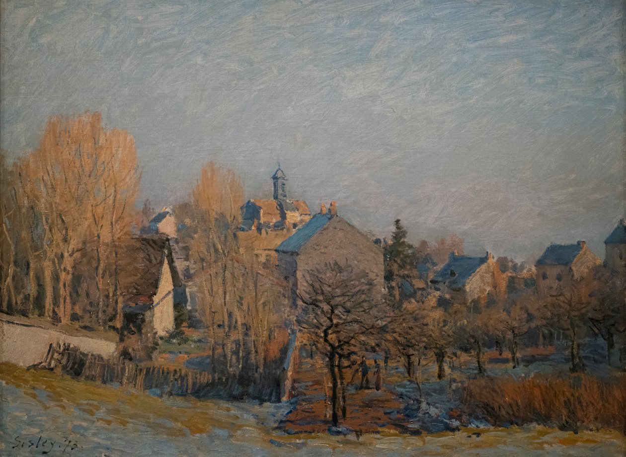 Frosty Morning in Louveciennes, 1873 (Olie på lærred) af Alfred Sisley