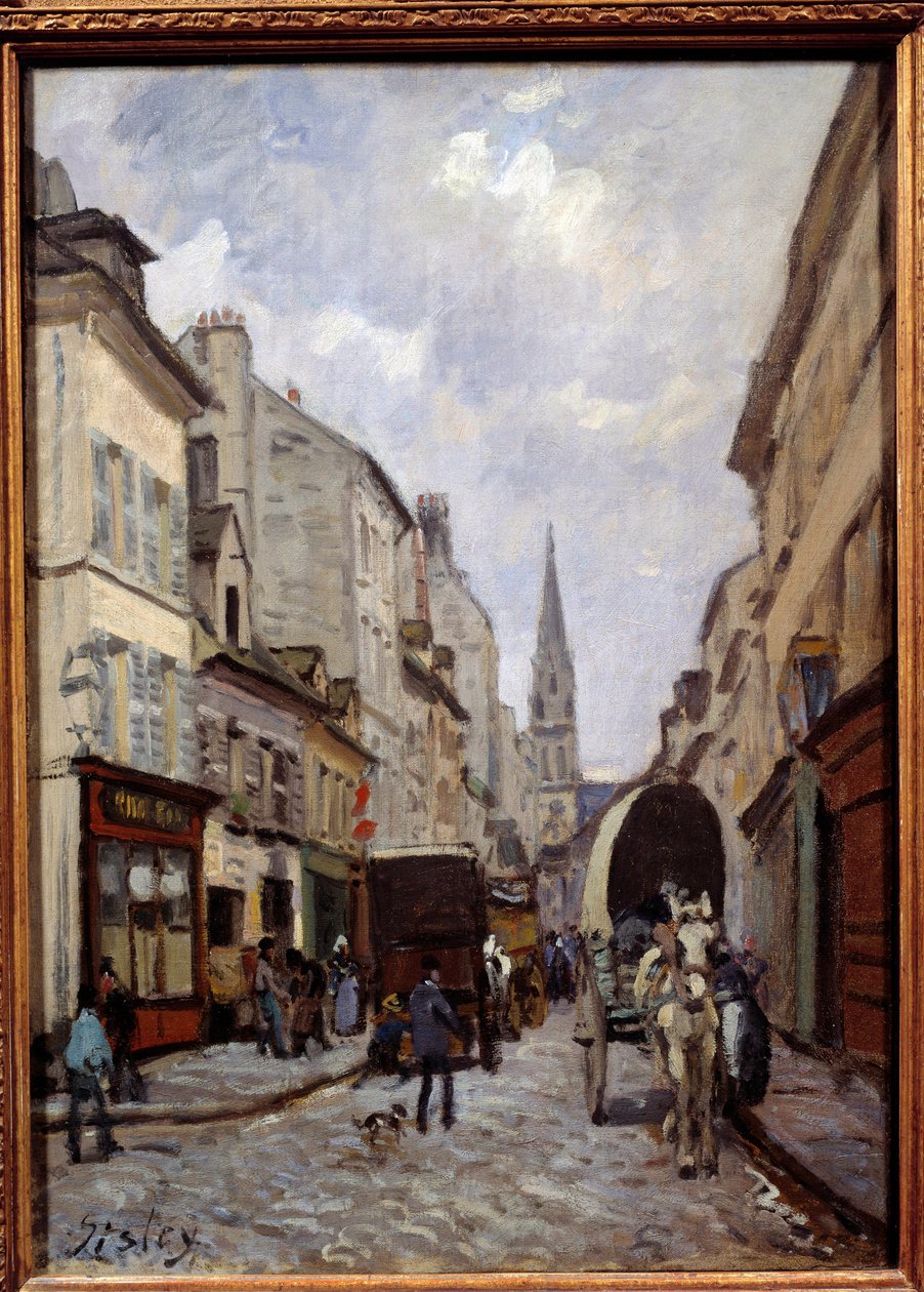 Hovedgaden i Argenteuil. Maleri af Alfred Sisley (1839-1899) af Alfred Sisley