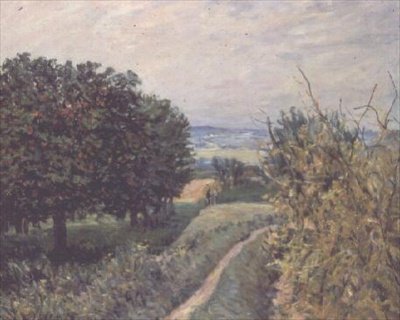 I vinmarkerne ved Louveciennes af Alfred Sisley