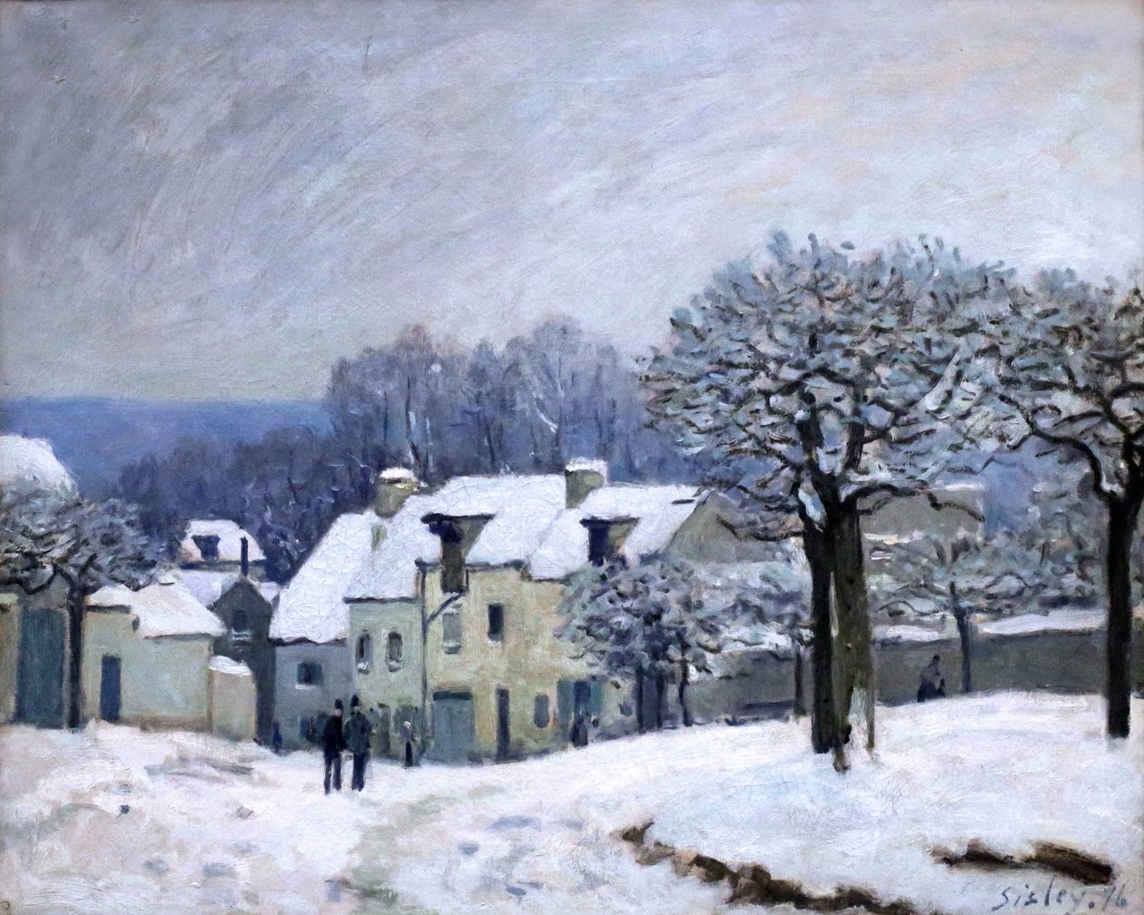  Place du Chenil i Marly af Alfred Sisley