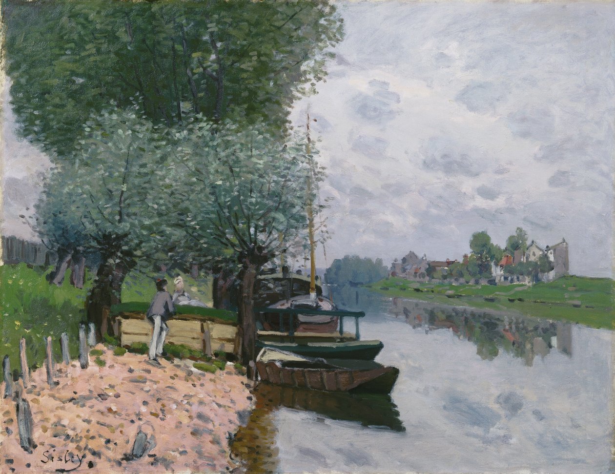Seinen ved Bougival af Alfred Sisley