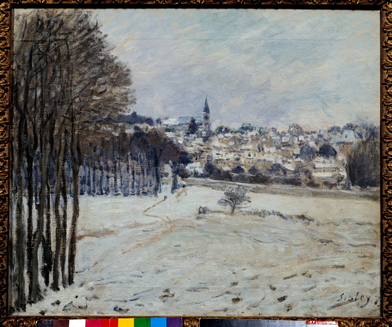 La neige a Marly-maleri af Alfred Sisley (1839-1899) 1875 søn. 0,46x0,56 m Paris, musee d