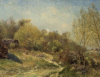Landskab af Alfred Sisley