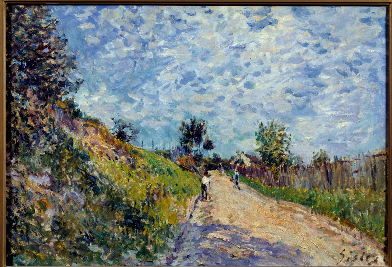 Landskabsmaleri af Alfred Sisley (1839-1899) 1870 søn. 0,38x0,55 m Lyon, Musee des Beaux Arts af Alfred Sisley