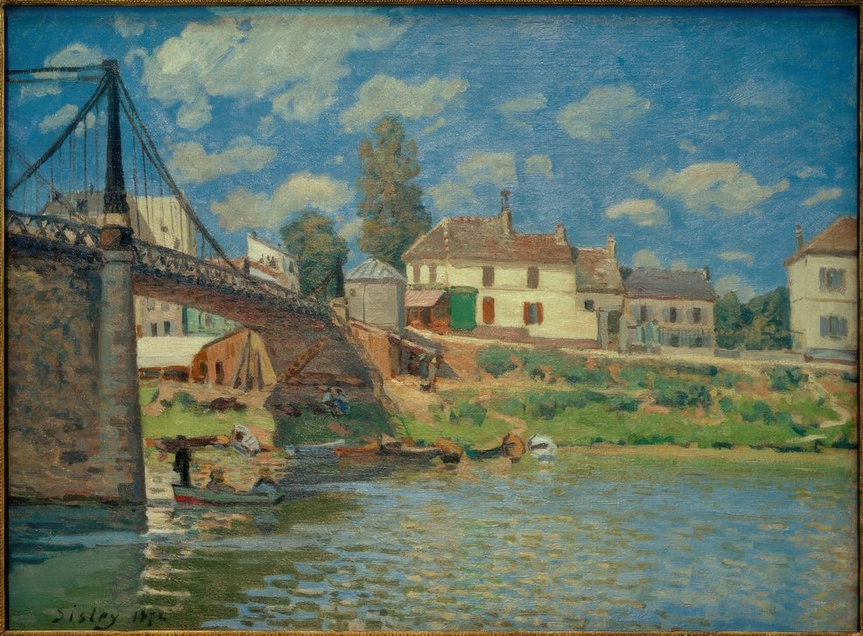Villeneuve-La-Garenne-broen af Alfred Sisley