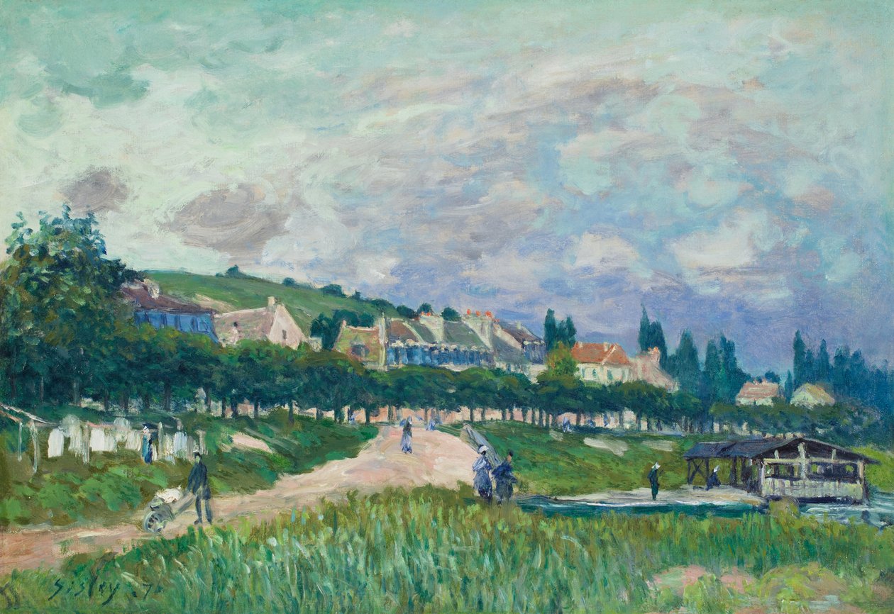 Le lavoir (vaskehuset) af Alfred Sisley