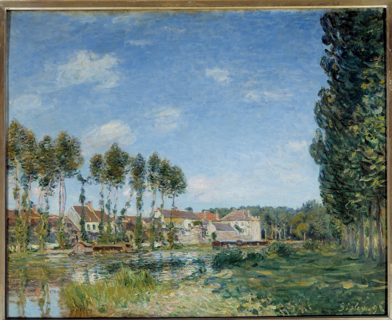 Moret, Loings bredder. Maleri af Alfred Sisley (1839-1899) af Alfred Sisley