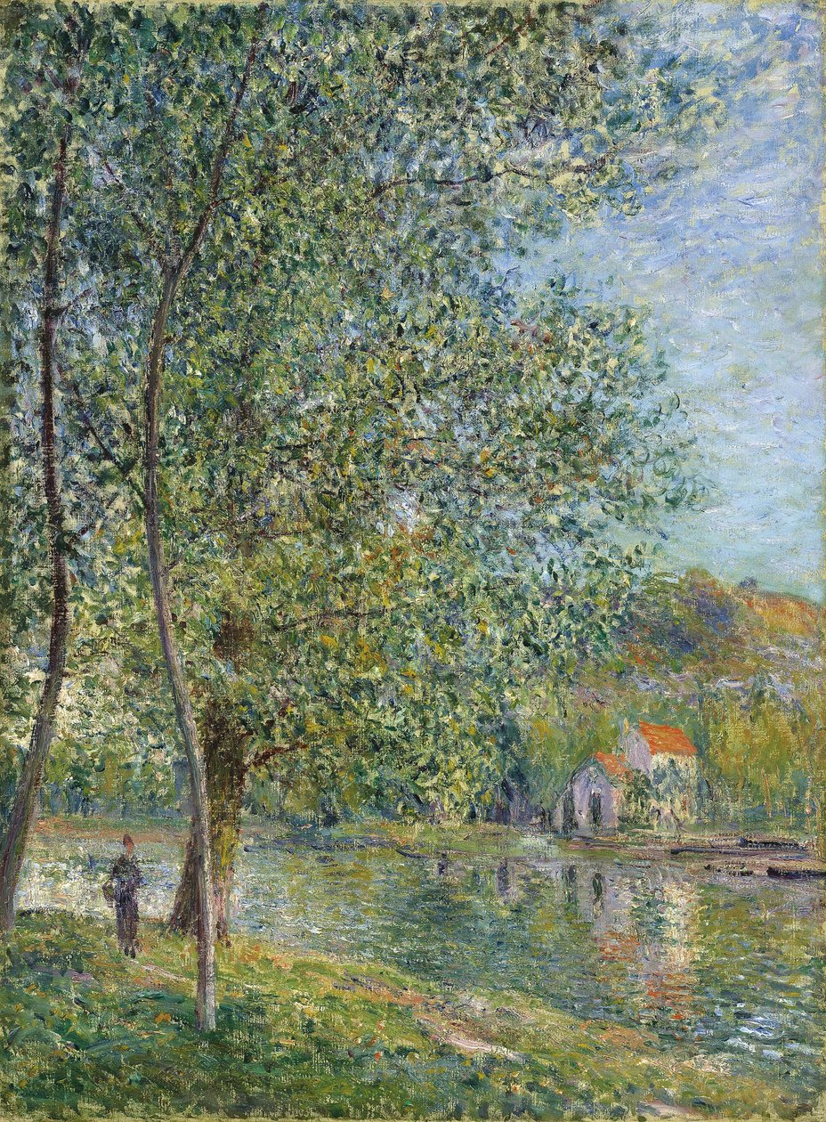 Morgen nær Loing; Morgen nær Loing, 1879 af Alfred Sisley
