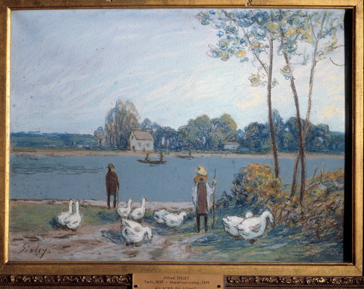 På kanten af Loing. Maleri af Alfred Sisley (1839 - 1899) af Alfred Sisley