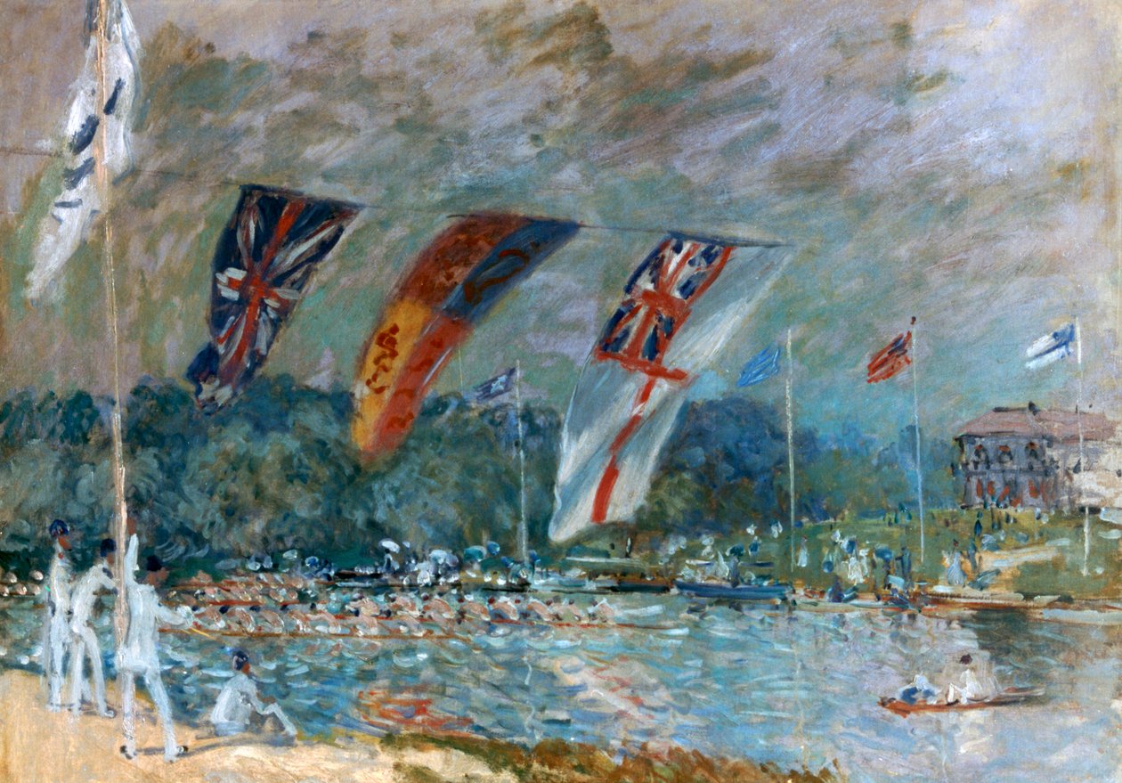 Regatta ved Molesey, 1874 af Alfred Sisley